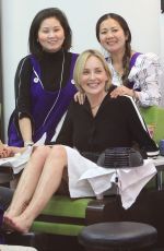 SHARON STONE at a Spa in Beverly Hills 03/26/2019