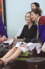 SHARON STONE at a Spa in Beverly Hills 03/26/2019