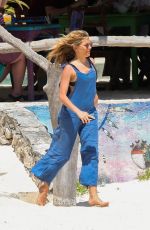 SIENNA MILLER Out on the Beach in Tulum 03/21/2019