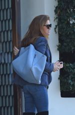SILA FISHER in Denim and Knee High Boots Out for Lunch in West Hollywood 03/20/2019