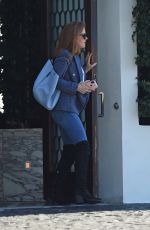 SILA FISHER in Denim and Knee High Boots Out for Lunch in West Hollywood 03/20/2019