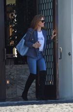 SILA FISHER in Denim and Knee High Boots Out for Lunch in West Hollywood 03/20/2019
