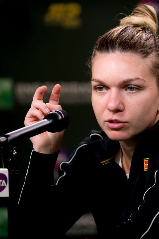 SIMONA HALEP at Indian Wells Masters Press Conference 03/09/2019