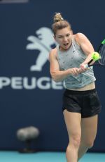 SIMONA HALEP Practice at Miami Open Tennis Tournament 03/16/2019