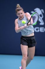 SIMONA HALEP Practice at Miami Open Tennis Tournament 03/16/2019