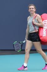 SIMONA HALEP Practice at Miami Open Tennis Tournament 03/16/2019