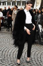 SOFIA CARSON Arrives at Elie Saab Show at Paris Fashion Week 03/02/2019