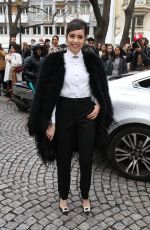SOFIA CARSON Arrives at Elie Saab Show at Paris Fashion Week 03/02/2019