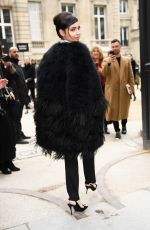 SOFIA CARSON Arrives at Elie Saab Show at Paris Fashion Week 03/02/2019