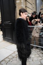 SOFIA CARSON Arrives at Elie Saab Show at Paris Fashion Week 03/02/2019
