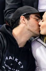 SOPHE TURNER and Joe Jonas Kissing at Detroit Red Wings vs New York Rangers Ice Hockey Game in New York 03/19/2019