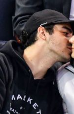 SOPHE TURNER and Joe Jonas Kissing at Detroit Red Wings vs New York Rangers Ice Hockey Game in New York 03/19/2019