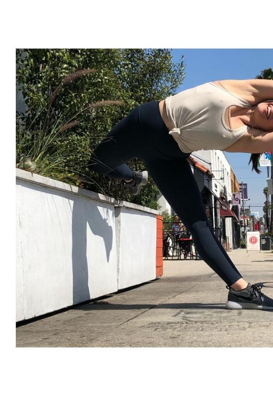 SOPHIA BUSG Out Stretching on the Street 03/27/2019 Instagram Picture