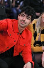 SOPHIE TURNER and Joe Jonas at Sacramento Kings vs New York Knicks Game in New York 03/09/2019