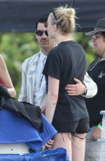 SOPHIE TURNER and Joe Jonas on the Set of a Video Shoot in Miami 03/26/2019
