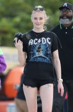 SOPHIE TURNER and Joe Jonas on the Set of a Video Shoot in Miami 03/26/2019