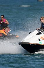 SOPHIE TURNER and PRIYANKA CHOPRA Jet Skiing in Miami 03/25/2019