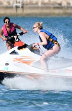 SOPHIE TURNER and PRIYANKA CHOPRA Jet Skiing in Miami 03/25/2019