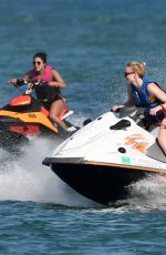SOPHIE TURNER and PRIYANKA CHOPRA Jet Skiing in Miami 03/25/2019