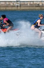 SOPHIE TURNER and PRIYANKA CHOPRA Jet Skiing in Miami 03/25/2019