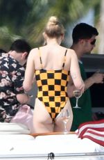 SOPHIE TURNER in Swimsuit at a Boat in Miami 03/25/2019