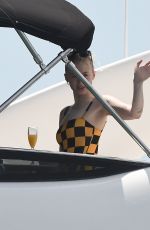SOPHIE TURNER in Swimsuit at a Boat in Miami 03/25/2019