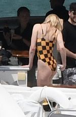 SOPHIE TURNER in Swimsuit at a Boat in Miami 03/25/2019