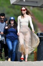 SUKI WATERHOUSE on the Set of a Photoshoot at Zuma Beach in Malibu 03/24/2019