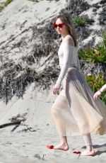 SUKI WATERHOUSE on the Set of a Photoshoot at Zuma Beach in Malibu 03/24/2019