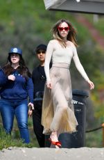 SUKI WATERHOUSE on the Set of a Photoshoot at Zuma Beach in Malibu 03/24/2019