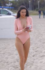 TAO WICKRATH in Swimsuit at a Beach in Miami 02/11/2019