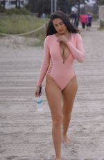 TAO WICKRATH in Swimsuit at a Beach in Miami 02/11/2019