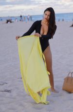 TAO WICKRATH in Swimsuit on the Beach in Miami 01/07/2019