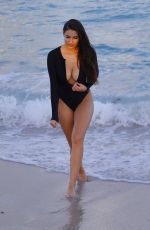 TAO WICKRATH in Swimsuit on the Beach in Miami 01/07/2019