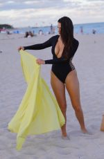 TAO WICKRATH in Swimsuit on the Beach in Miami 01/07/2019