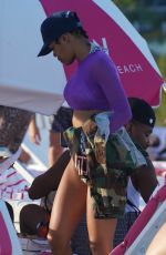 TEYANA TAYLOR in Bikini Bottom at a Beach in Miami 03/04/2019