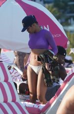 TEYANA TAYLOR in Bikini Bottom at a Beach in Miami 03/04/2019