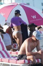 TEYANA TAYLOR in Bikini Bottom at a Beach in Miami 03/04/2019