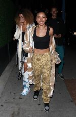 TINASHE at Delilah Restaurant in West Hollywood 03/30/2019