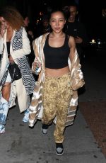 TINASHE at Delilah Restaurant in West Hollywood 03/30/2019