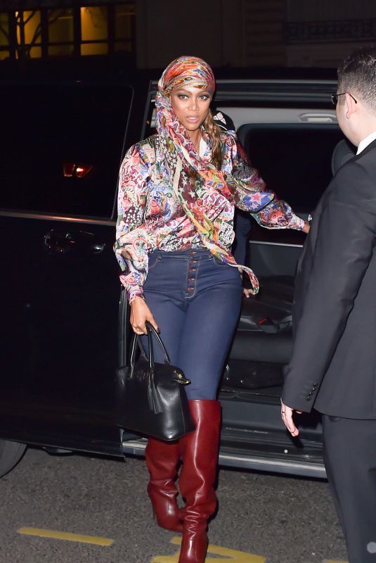 TRYA BANKS Arrives at Tommy Hilfiger Tommynow Spring 2019: Starring Tommy x Xendaya Premieres in Paris 03/02/2019