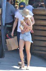 VANESSA HUDGENS in Denim Shorts Out for Lunch in Los Angeles 03/18/2019