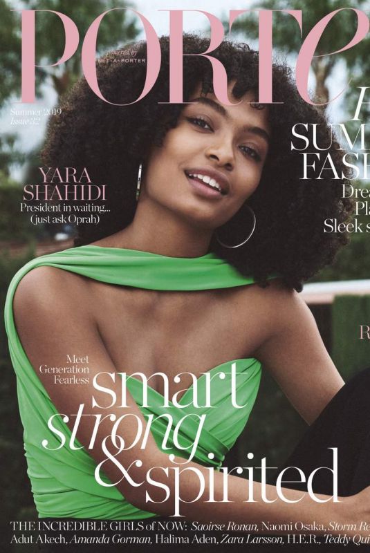 YARA SHAHIDI on the Cover of Porter Magazine, Summer 2019