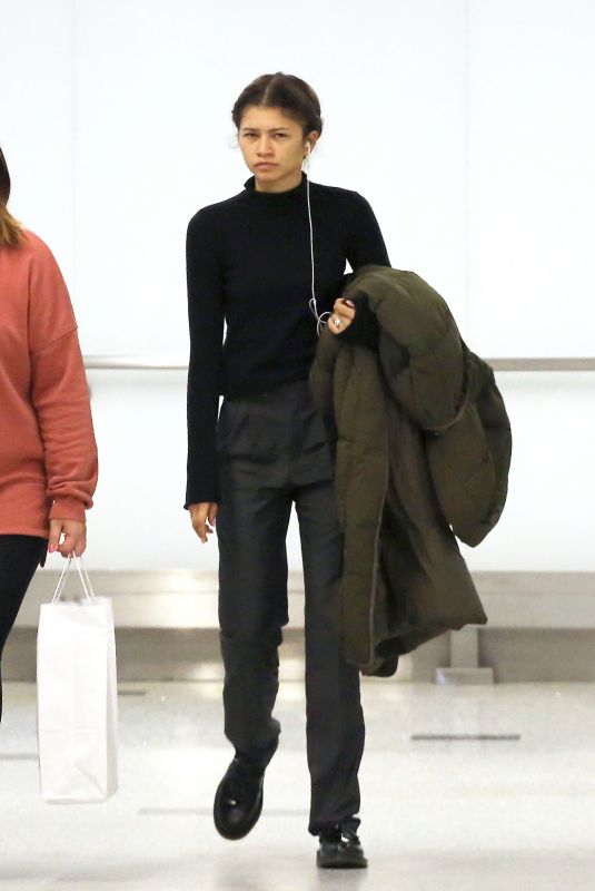 ZENDAYA at LAX Airport in Los Angeles 03/04/2019