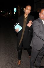 ZOE SALDANA Leaves Mr Chow in Beverly Hills 03/29/2019