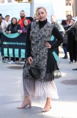ABBIE CORNISH and JACQUELINE KING Leaves Build Series in New York 04/03/2019