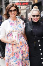 ABBIE CORNISH and JACQUELINE KING Leaves Build Series in New York 04/03/2019