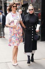 ABBIE CORNISH and JACQUELINE KING Leaves Build Series in New York 04/03/2019