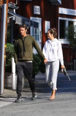 ALESSANDRA AMBROSIO and Nicolo Oddi Out for Breakfast in Brentwood 04/23/2019