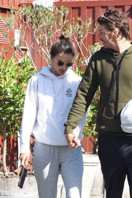 ALESSANDRA AMBROSIO and Nicolo Oddi Out for Breakfast in Brentwood 04/23/2019